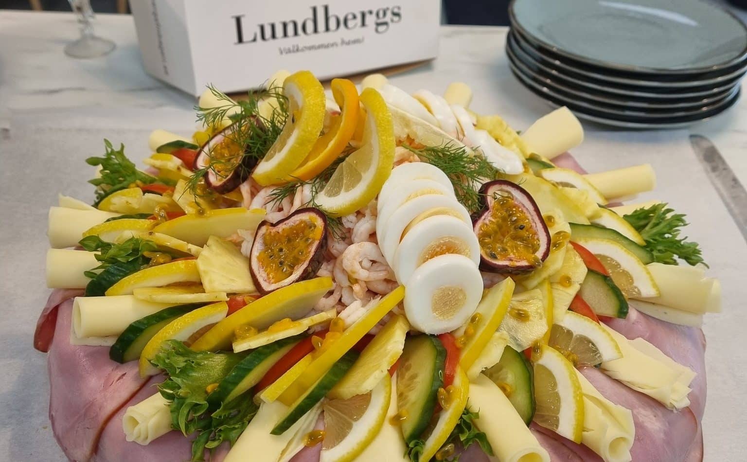 Smörgåstårta från Lundbergs finbageri.